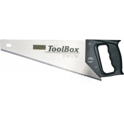 Ножовка по дереву компактная (пила) KRAFTOOL TOOLBOX. 350 мм, 11/12 TPI, зуб универсальный, наклонный