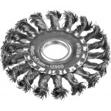 DEXX. Щетка дисковая для УШМ, жгутированная стальная проволока 0,5мм, 100ммх22мм