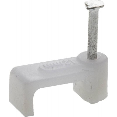 Скоба-держатель для плоского кабеля, с оцинкованным гвоздем, 12 мм, 60 шт, STAYER Master 4511-12